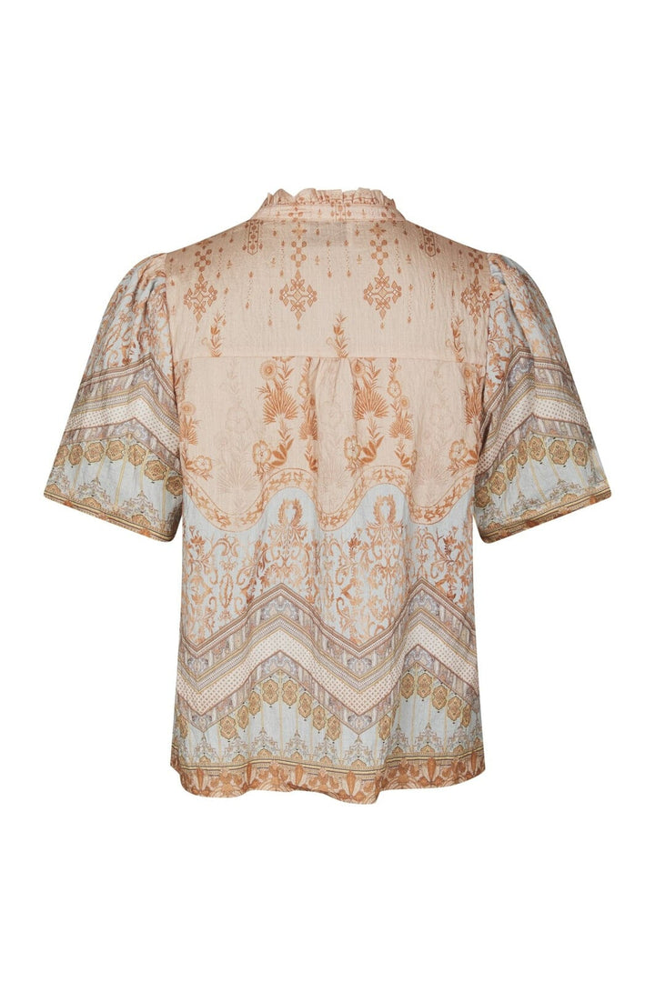 Neo Noir - Torana Flower Border Blouse 169345 - 618 - Flower Peach