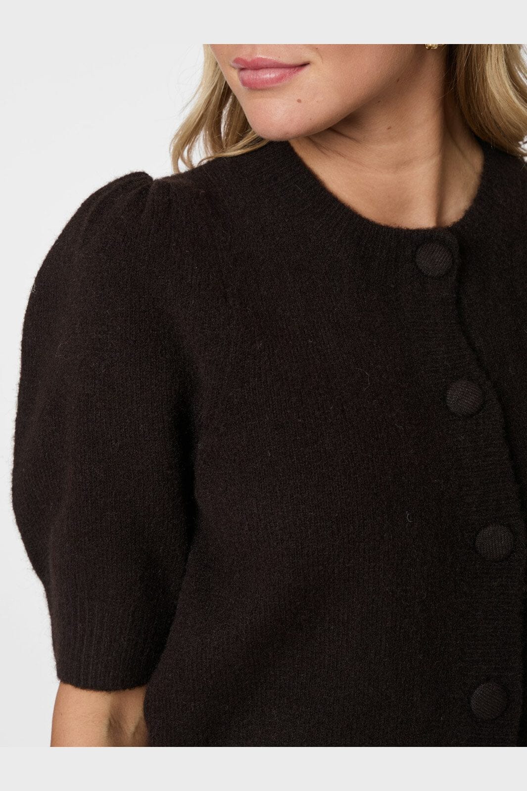 Neo Noir - Trudy Knit Cardigan 160760 - 676 - Dark Brown