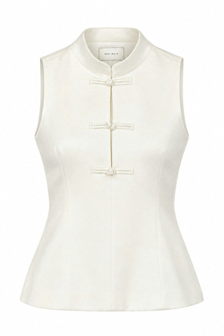 Neo Noir - Vada Heavy Sateen Top 170595 - 621 - Pearl Toppe 