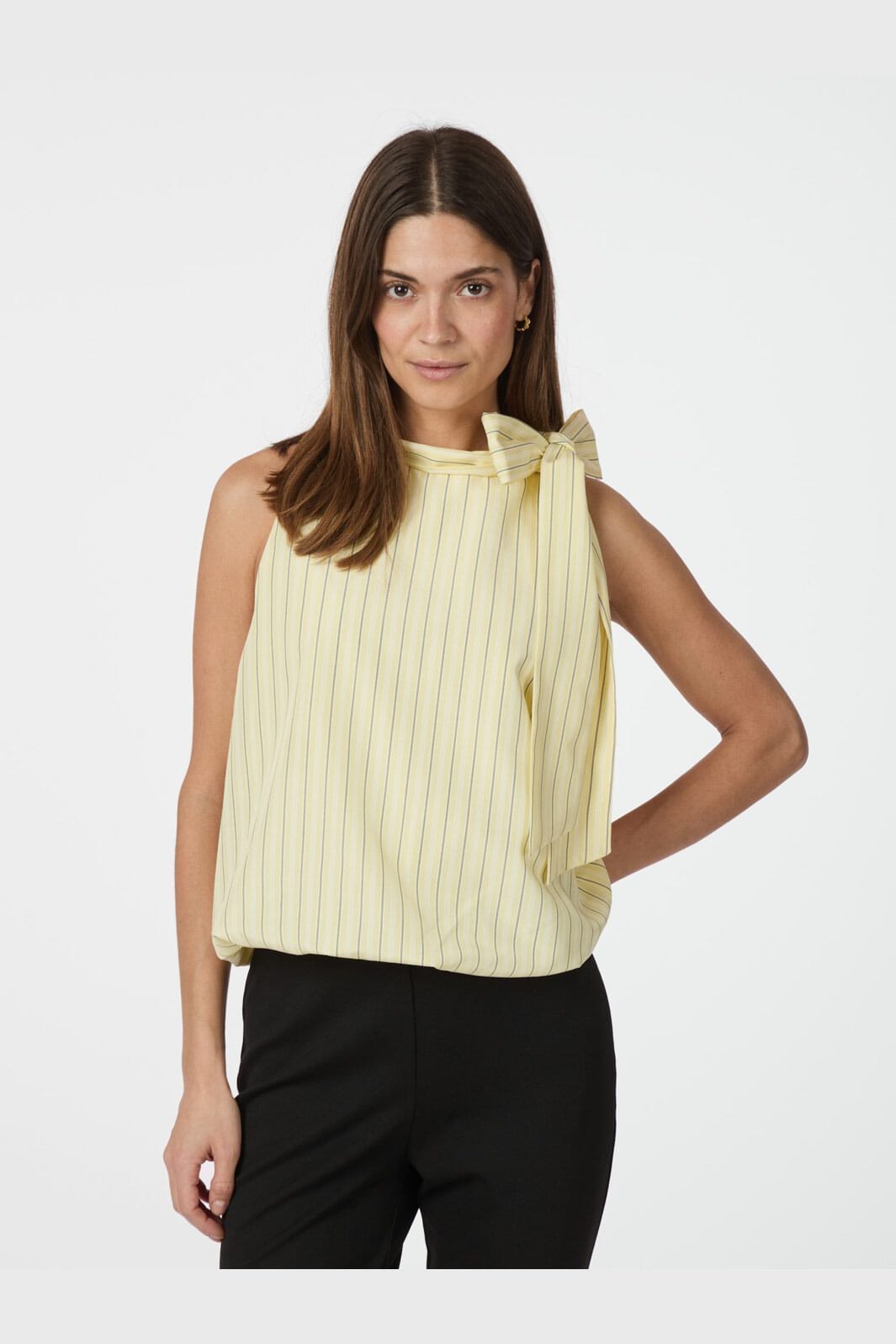 Neo Noir - Veda Stripe Top 165002 - 191 - Light Yellow