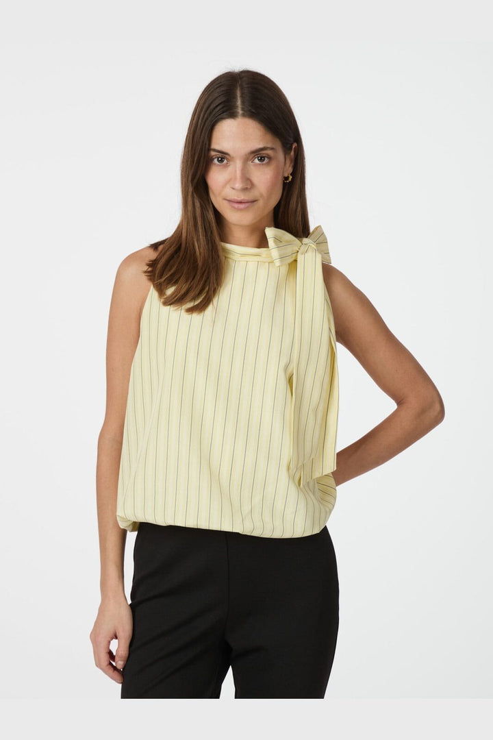Neo Noir - Veda Stripe Top 165002 - 191 - Light Yellow