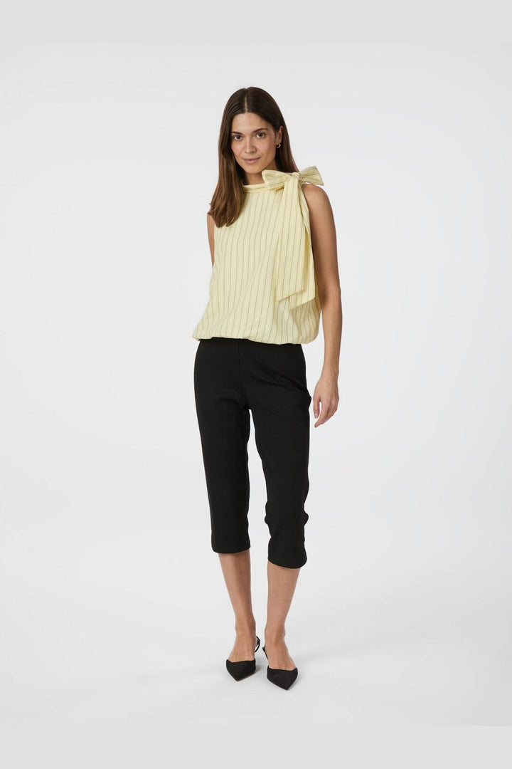 Neo Noir - Veda Stripe Top 165002 - 191 - Light Yellow