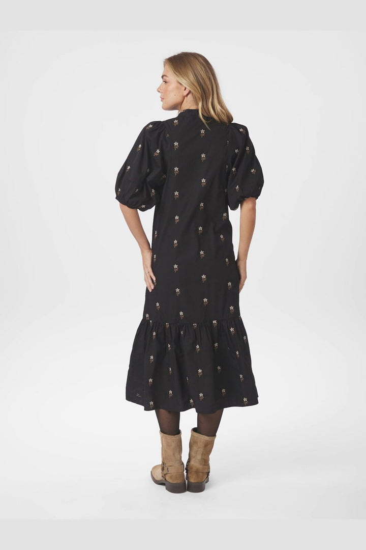 Neo Noir - Veronica Flower Emb Dress 166846 - 100 - Black