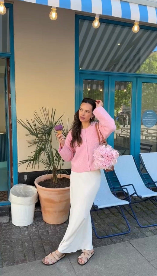 Neo Noir - Vilja Knit Cardigan 164491 - 170 - Pink Cardigans 