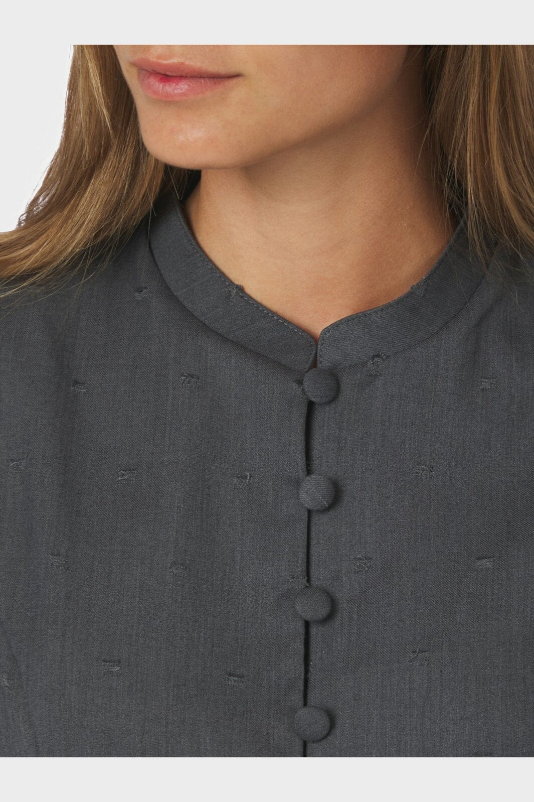 Neo Noir - Vittia Dobby Suit Blouse 170756 - 133 - Grey Melange