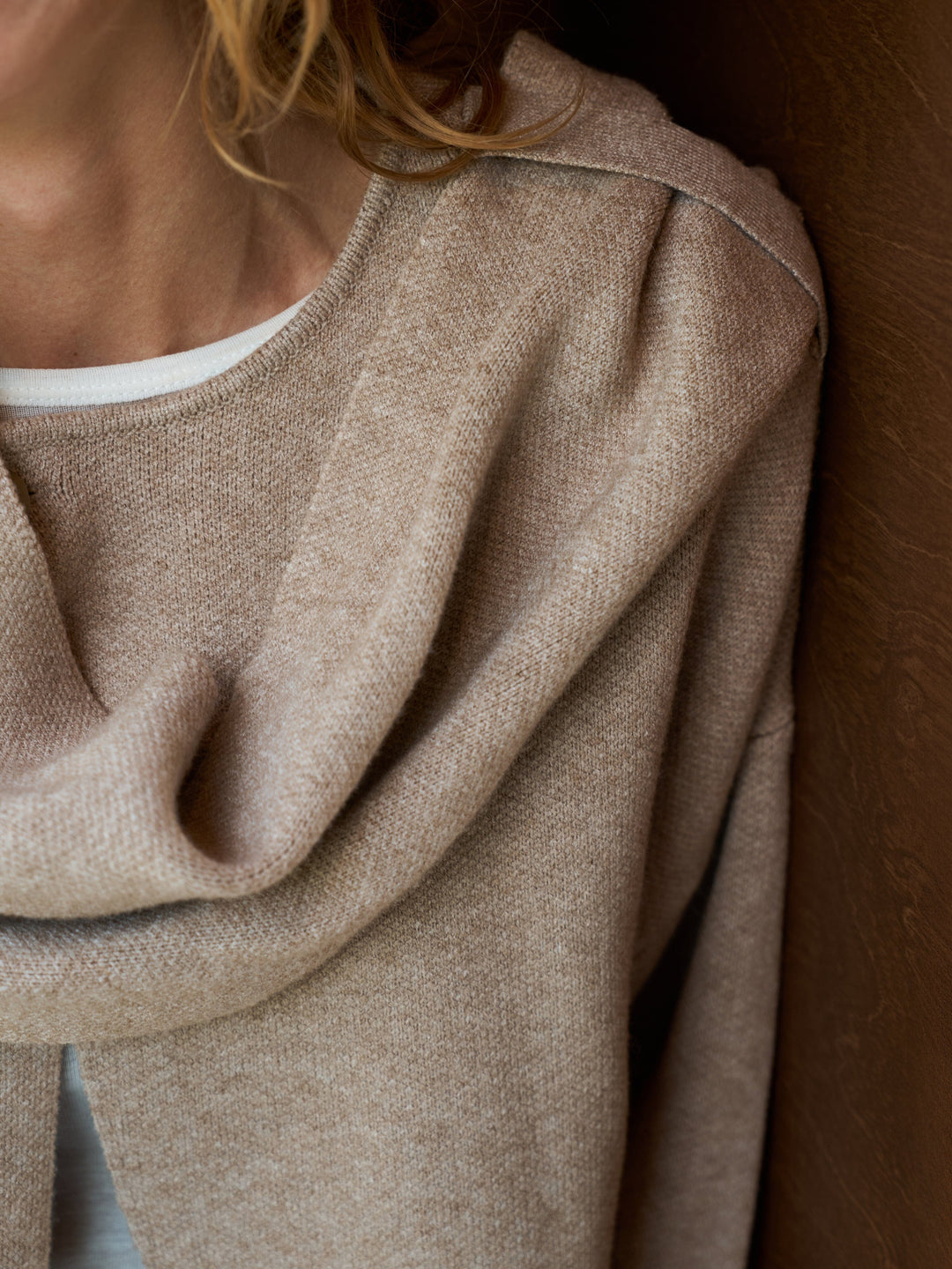 Neo Noir - Wals Knit Scarf Blouse 166203 - 123 - Beige Tørklæder 