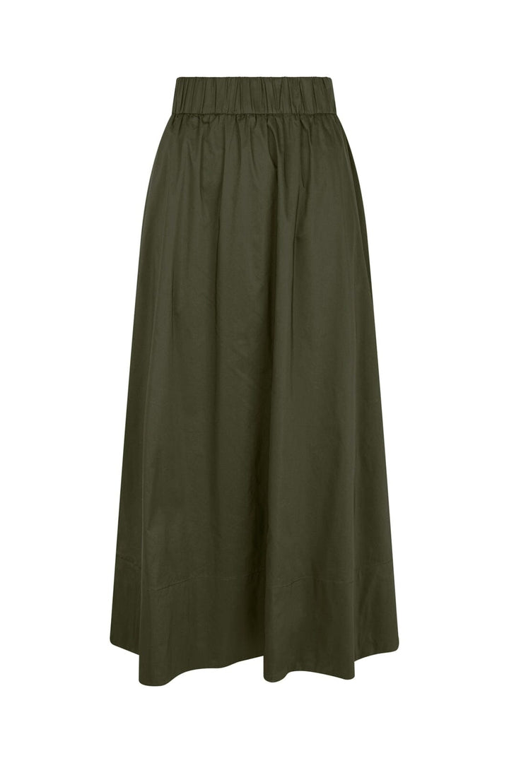 Neo Noir - Yara Long Poplin Skirt 163076 - 151 - Army