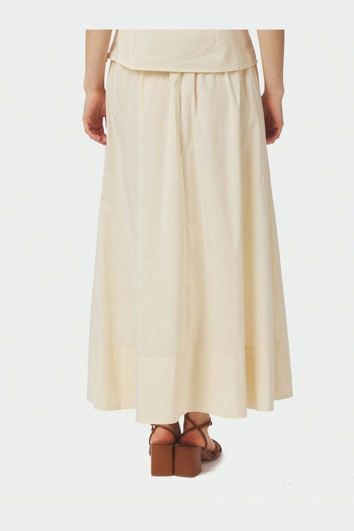 Neo Noir - Yara Long Poplin Skirt 163076 - 416 - Butter Yellow