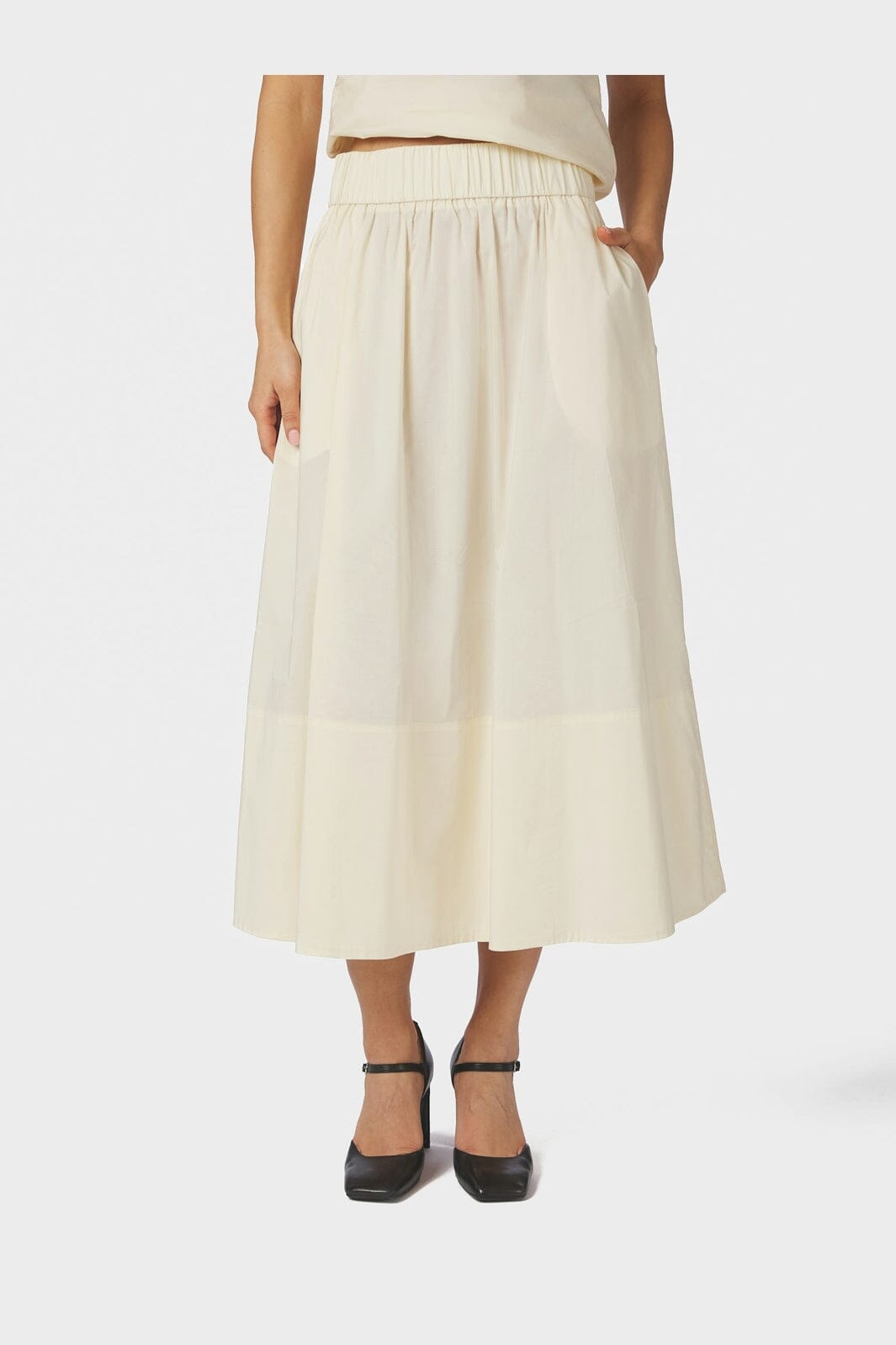 Neo Noir - Yara Poplin Skirt 158280 - 416 - Butter Yellow
