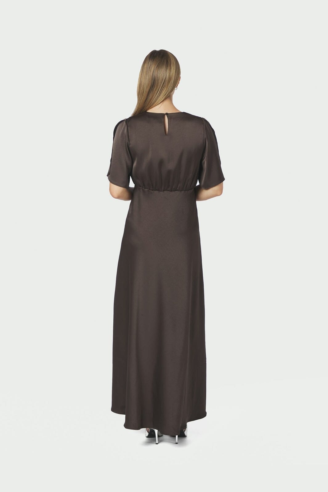 Neo Noir - Zelina Heavy Sateen Dress 170982 - 676 - Dark Brown