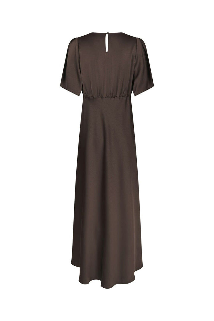 Neo Noir - Zelina Heavy Sateen Dress 170982 - 676 - Dark Brown