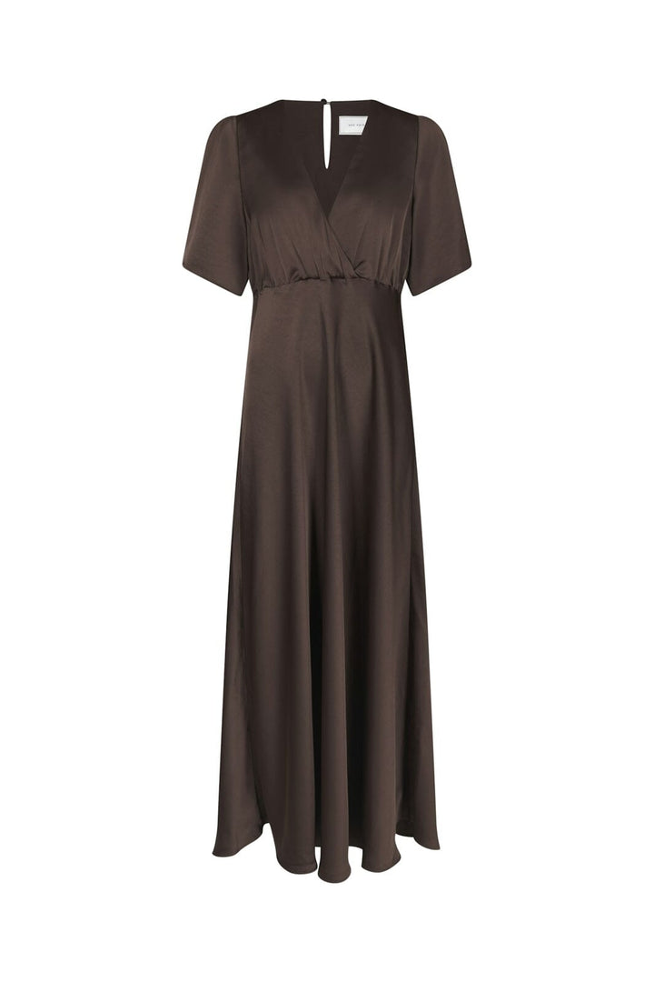 Neo Noir - Zelina Heavy Sateen Dress 170982 - 676 - Dark Brown
