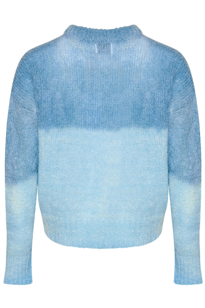 Noella - Belinda Dip Sweater - Blue Strikbluser 