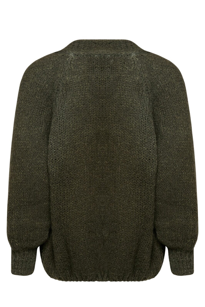 Noella - Fora Knit Cardigan - Dark Army Cardigans 