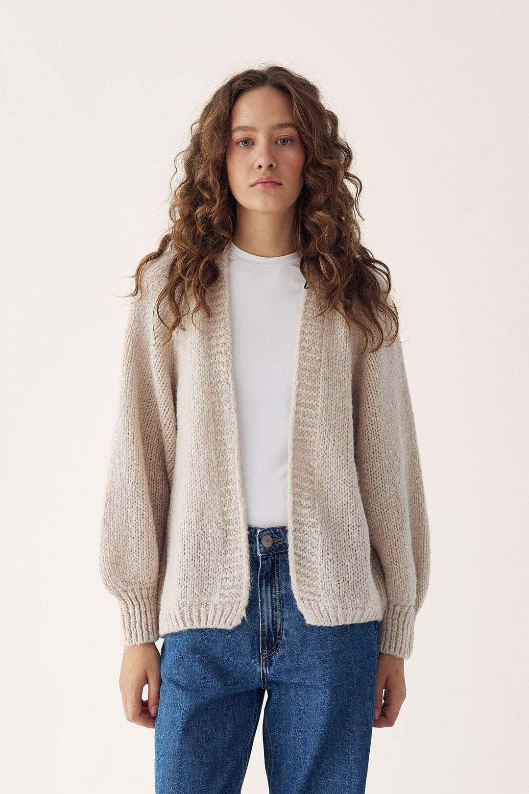 Noella - Fora Knit Cardigan - Sand Cardigans 
