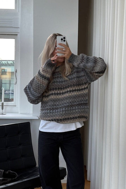 Noella - Gio Knit Sweater 12165005 - 906 - Light Grey Mix Strikbluser 