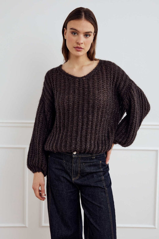 Noella - Joseph Knit Sweater 12265001 - 548 - Dark Brown