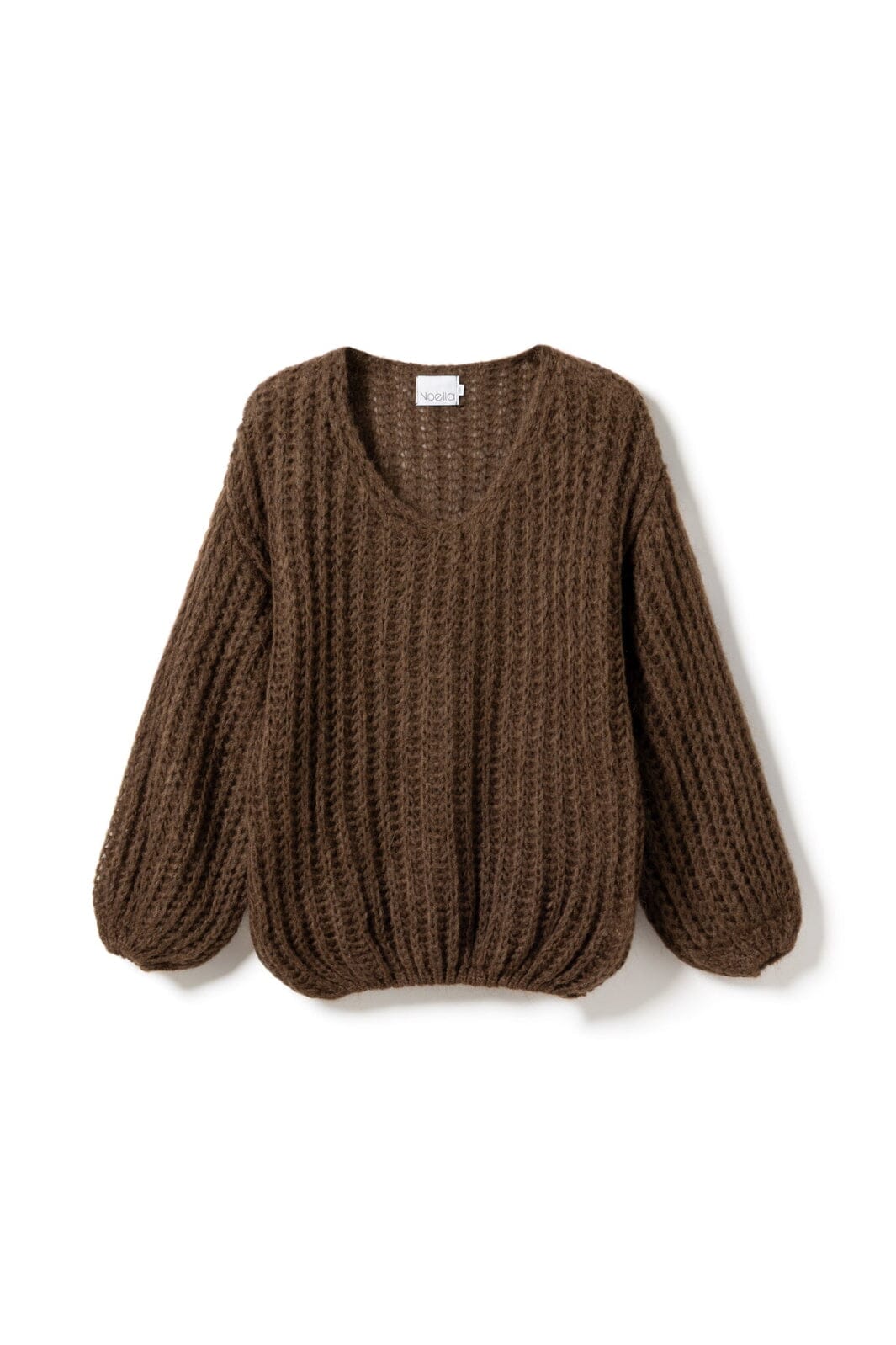 Noella - Joseph Knit Sweater - 1286 Chocolate Melange Strikbluser 