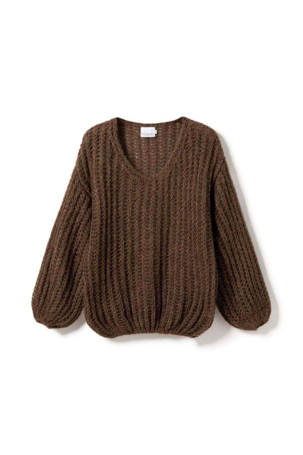 Noella - Joseph Knit Sweater - 1286 Chocolate Melange Strikbluser 