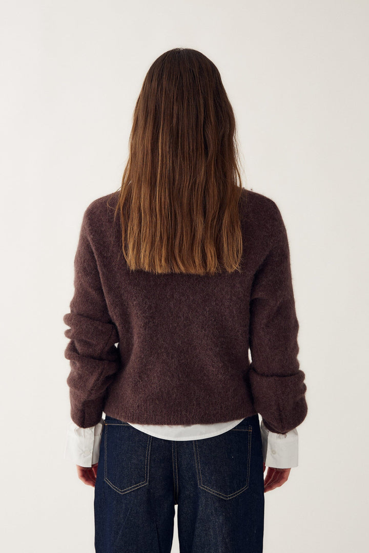 Noella - Kae Knit 12940085 - 1471 - Medium Brown Strikbluser 