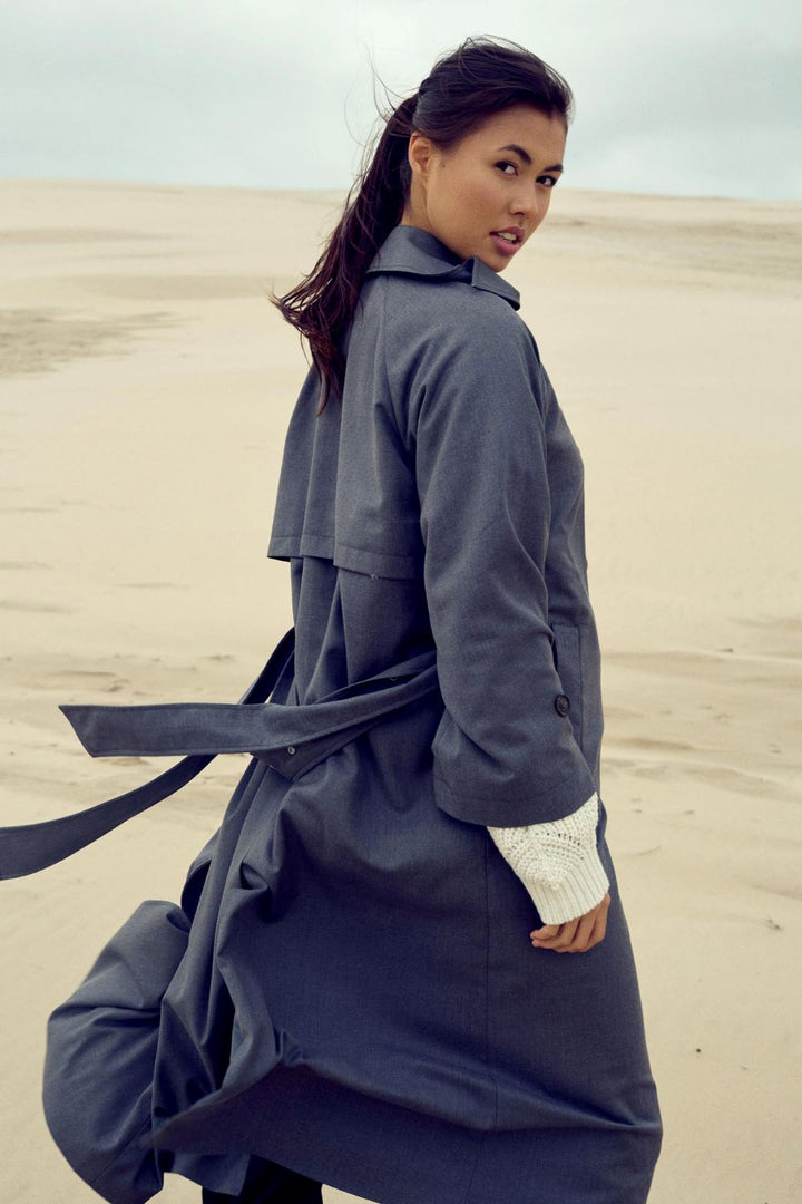 Noella - Kealyn Coat - 019 Dark Grey Melange Jakker 