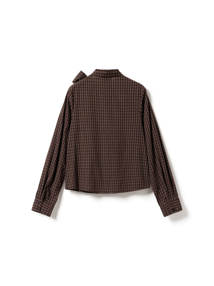 Noella - Kesha Ls Blouse 14520001 - 1408 - Cari Brown Check Bluser 