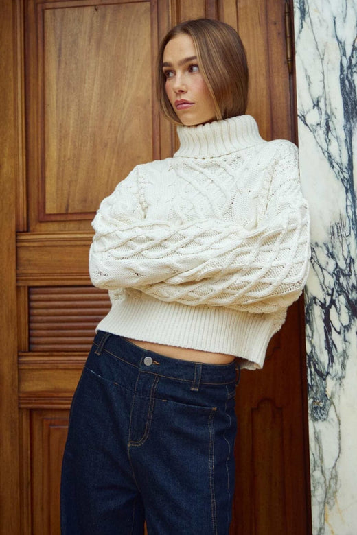 Noella - Lael Knit 13760002 - 974 - Ivory Strikbluser 