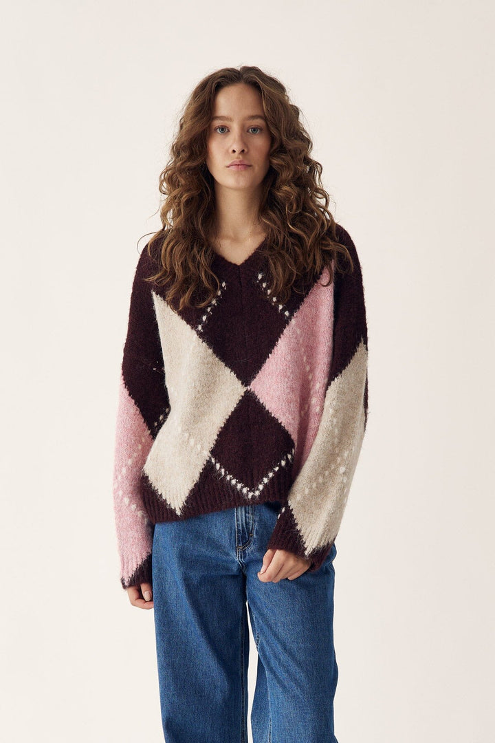 Noella - Lai Knit 14670001 - 1470 - Winetasting Mix Strikbluser 