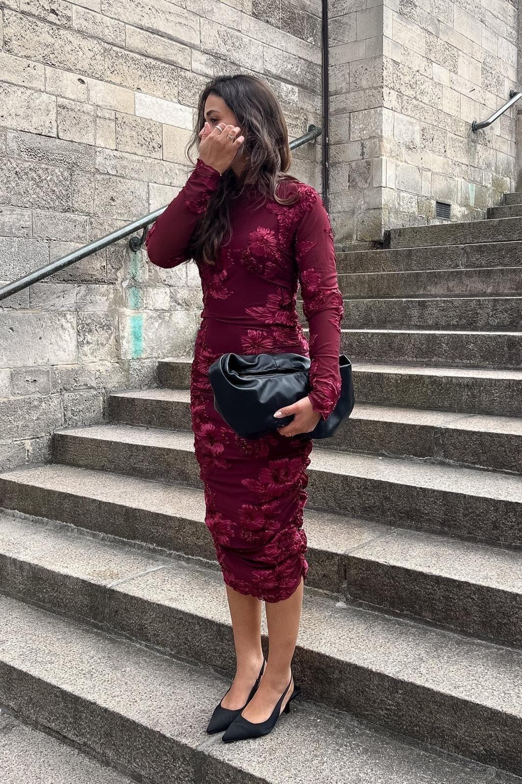 Noella - Lavinia L/S Dress 13500002 - 1393 - Winetasting Kjoler 