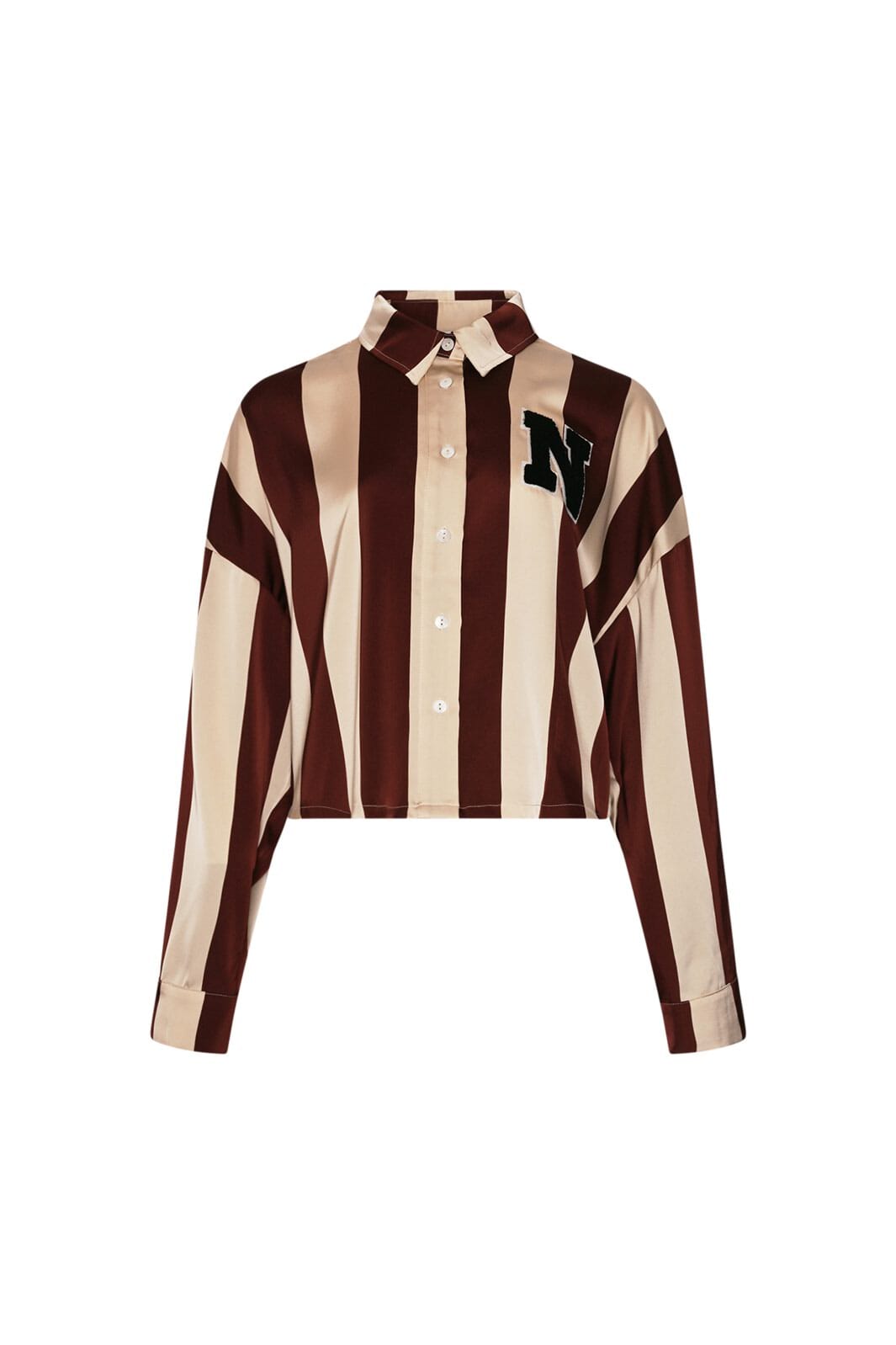 Noella - Liara N Shirt 14060001 - 1382 - Mahogany Ivory Stripe