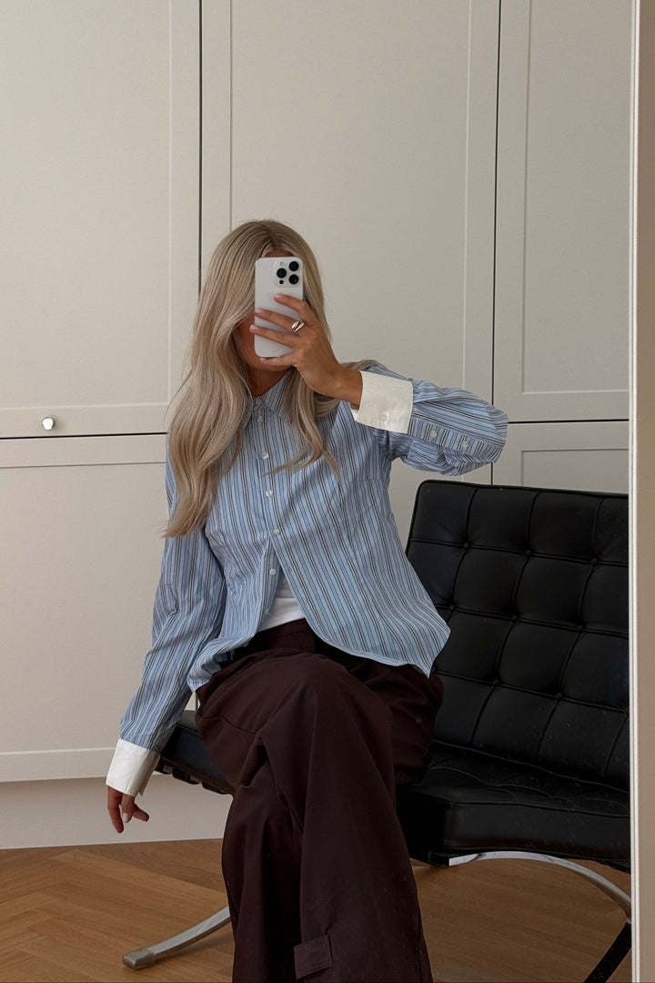 Noella - Loyce Shirt 14300001 - 1398 - Coetta Blue Stripe Skjorter 