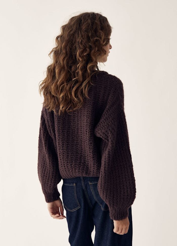 Noella - Lyvia Knit 14470001 - 674 - Chocolate Strikbluser 