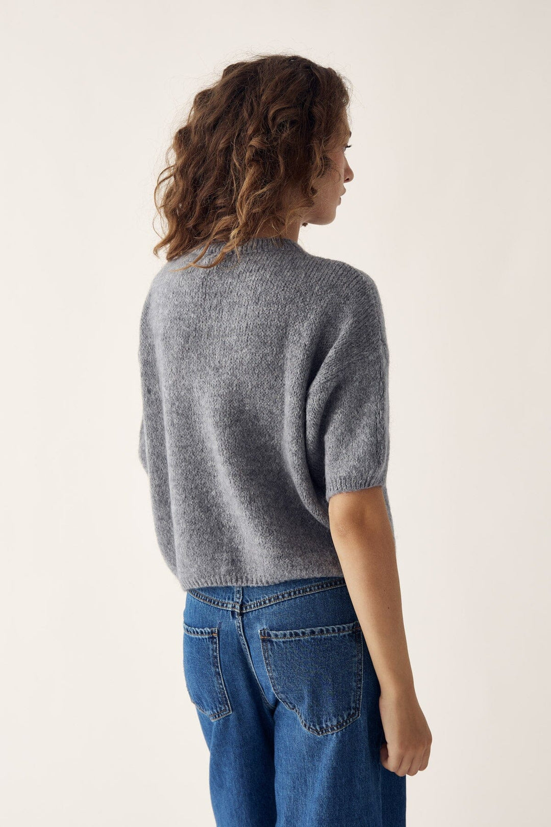 Noella - Mimi Knit Jumper - 218 Grey Strikbluser 