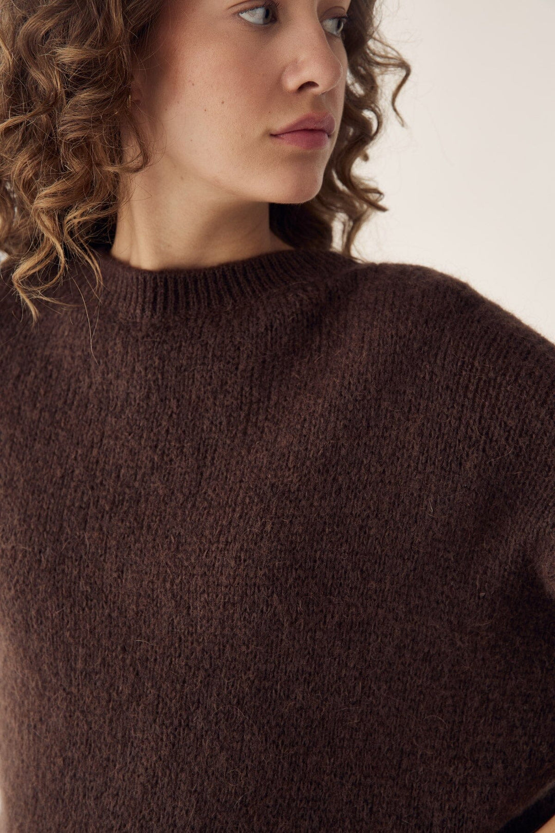 Noella - Mimi Knit Jumper - 548 Dark Brown Strikbluser 