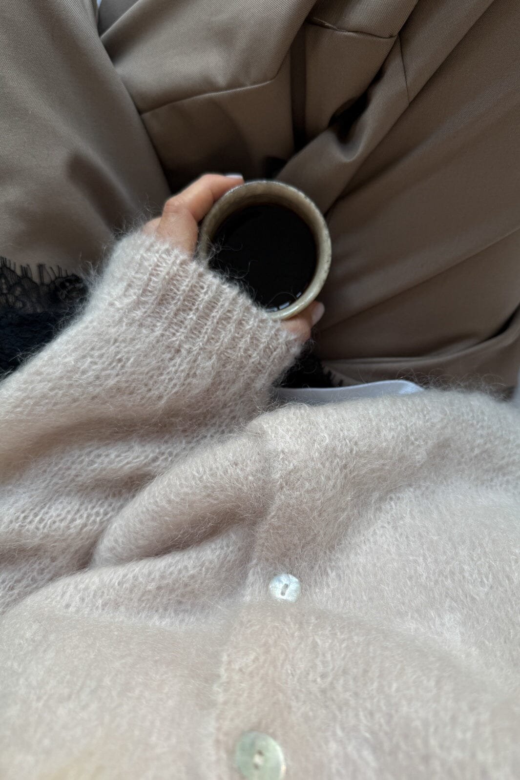 Noella - N-Kae Mohair Cardigan 15250003 - 1206 - Oyster