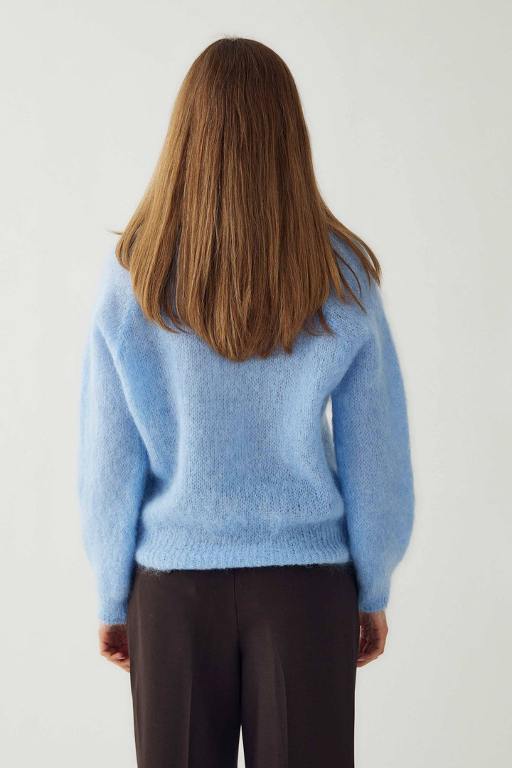 Noella - N-Latora Mohair Knit 15250002 - 1447 - Baby Blue Strikbluser 