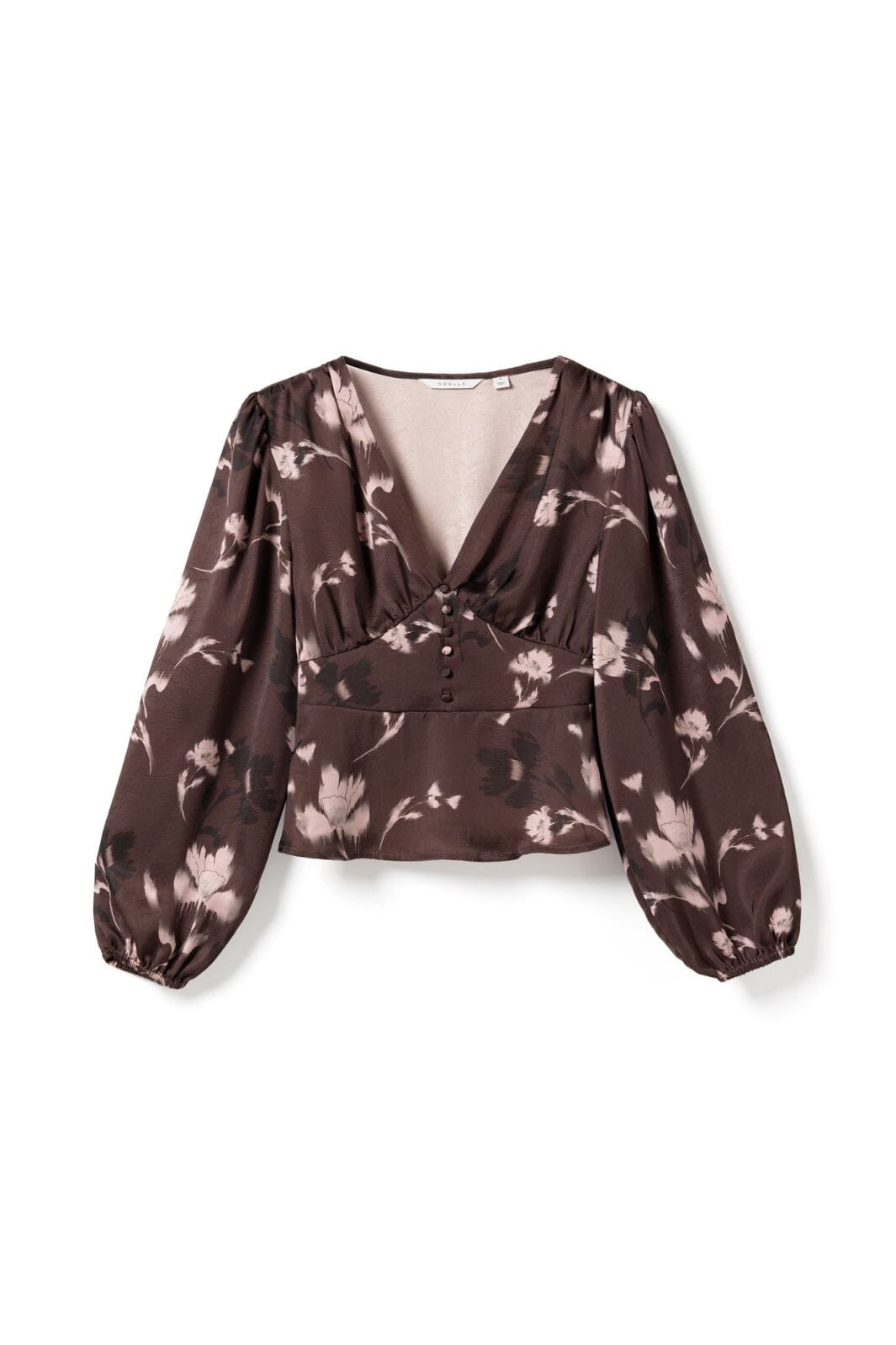 Noella - N-Lilith Ls Top 15910002 - 1473 - Dena Burgundy Print Skjorter 