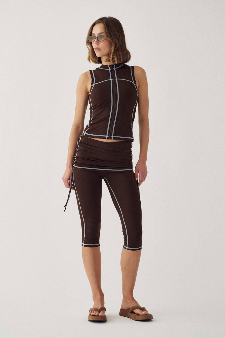 Noella - N-Lorena Capris 10580012 - 674 - Chocolate Bukser 