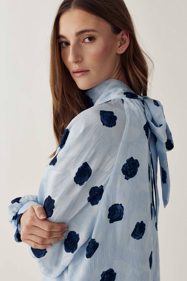 Noella - N-Lorenia Dress 16500001 - 1510 - Delice Blue Print Kjoler 