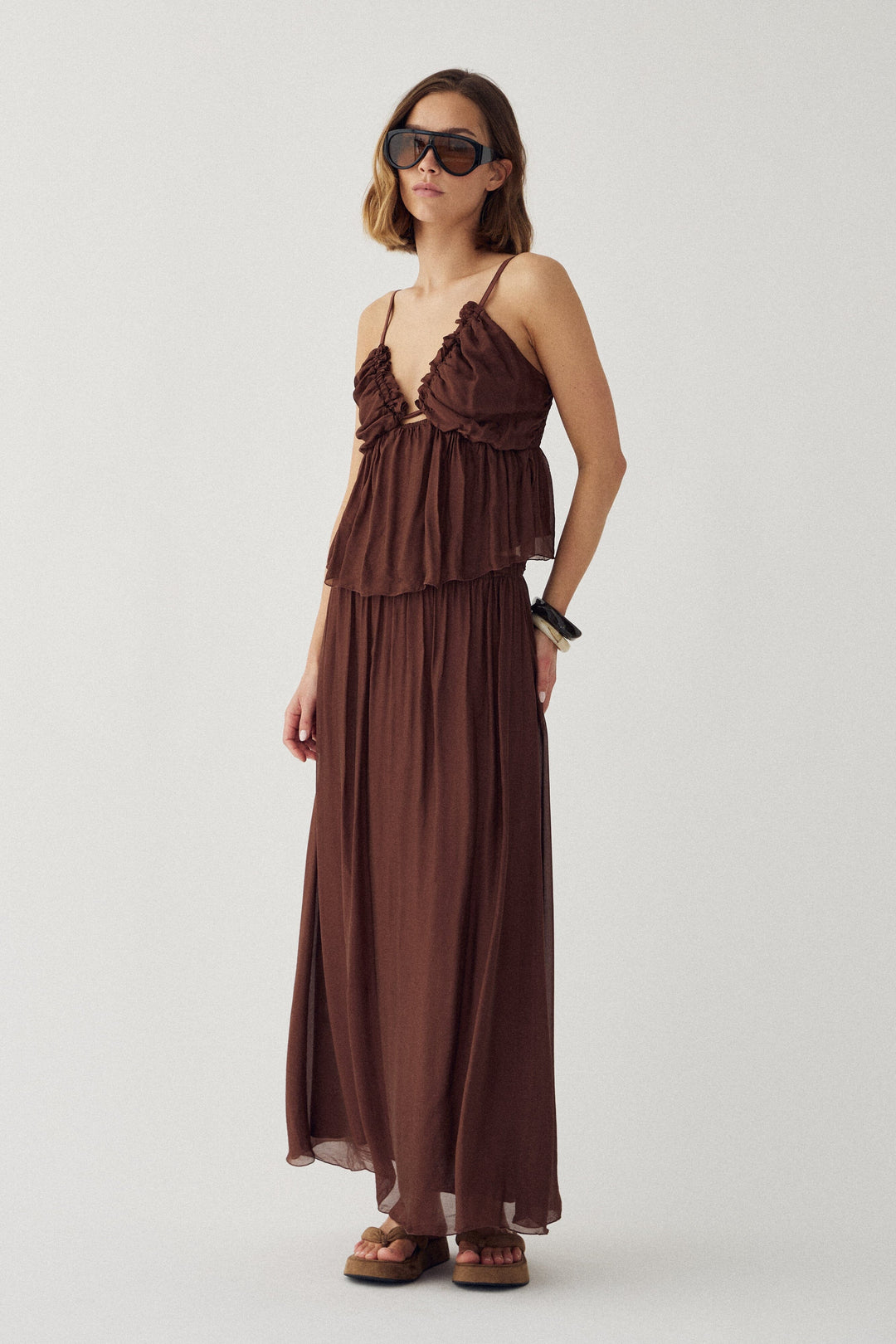 Noella - N-Makoa Skirt 15650002 - 674 - Chocolate Nederdele 