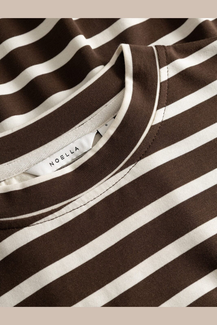 Noella - N-Maple Ls T-Shirt 17260001 - 450 - Eton Brown Ivory Stripe