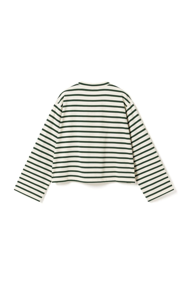 Noella - N-Maple Ls T-Shirt 17260001 - 451 - Eton Ivory Green Stripe