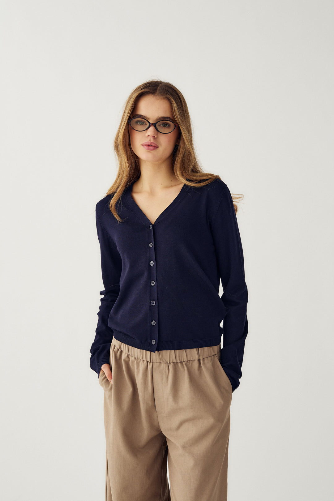 Noella - N-Marg Knit Cardigan 16020002 - 007 - Navy Cardigans 