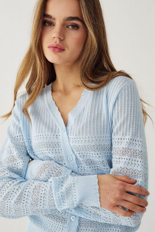 Noella - N-Margrit Knit Cardigan 16040001 - 016 - Light Blue Cardigans 
