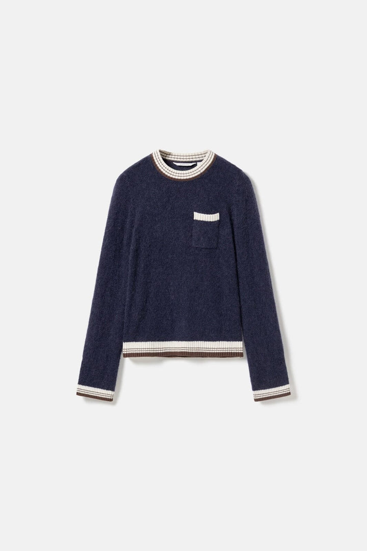 Noella - N-Marthy Ls Knit 16400002 - 448 - Navy Brown