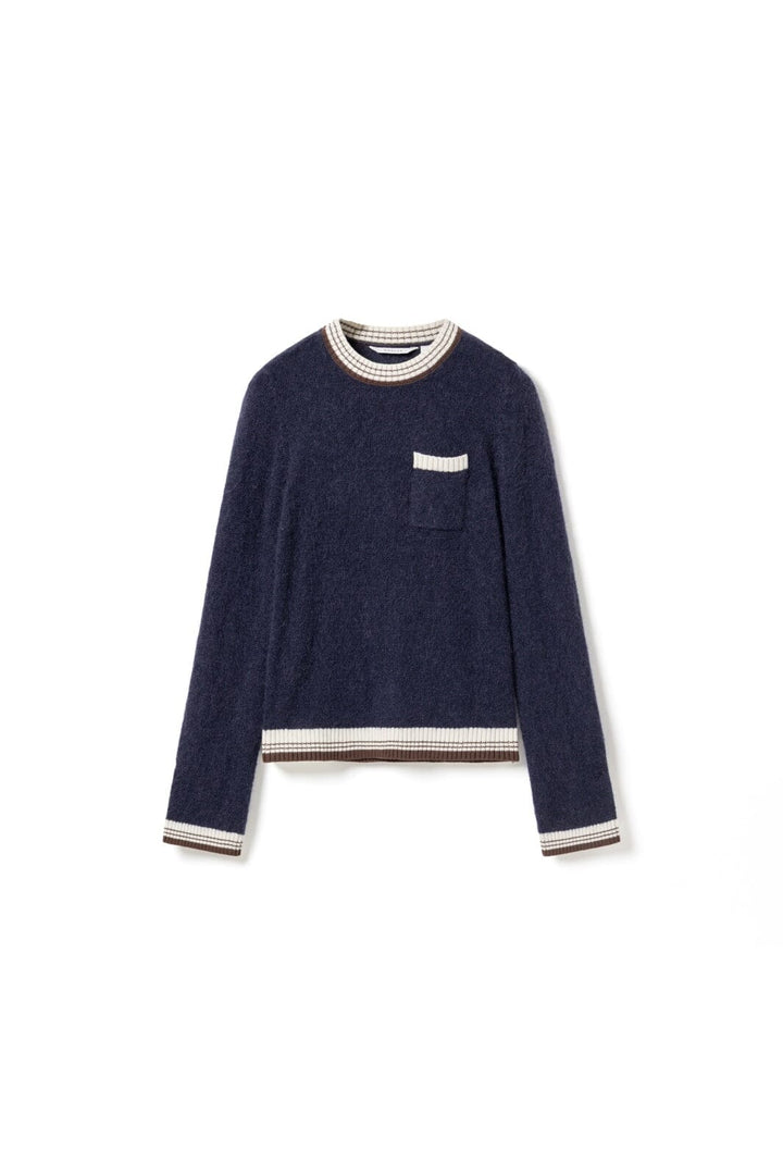 Noella - N-Marthy Ls Knit 16400002 - 448 - Navy Brown