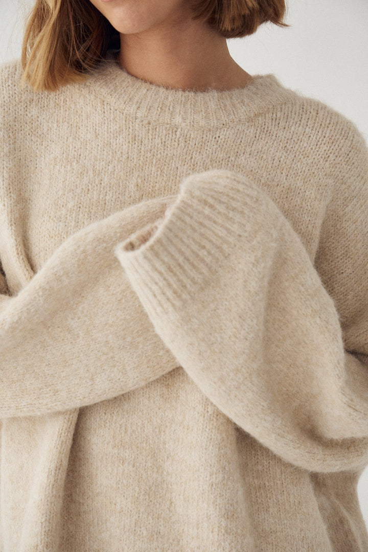 Noella - N-Mavi Knit 16100002 - 023 - Beige Strikbluser 