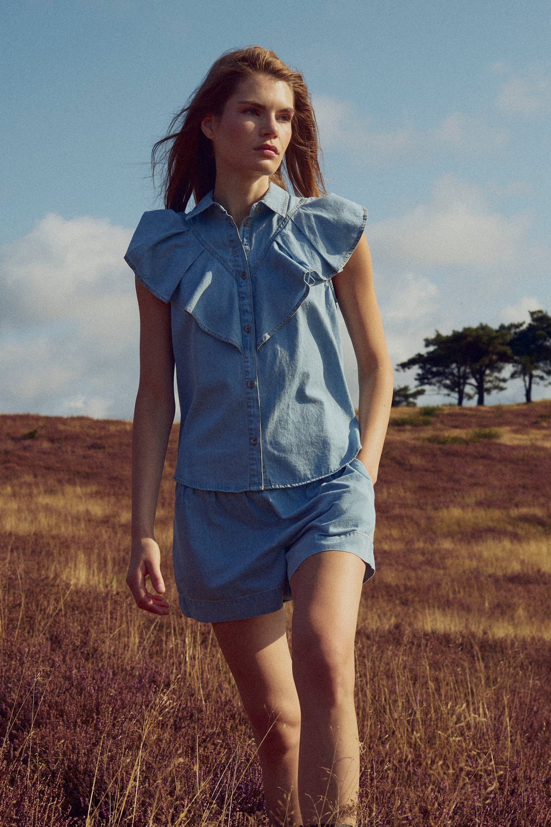 Noella - N-Micaela Ss Shirt 13320004 - 1456 - Light Wash Skjorter 