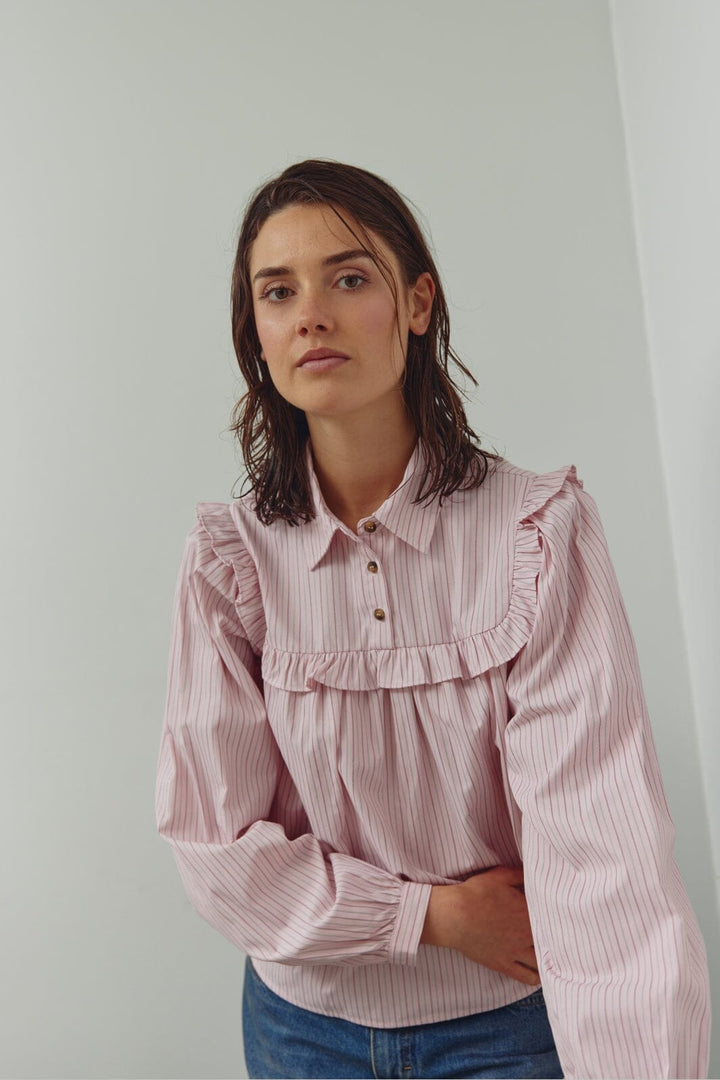 Noella - N-Mikayla Blouse 15360001 - 1440 - Donnie Blush Stripe
