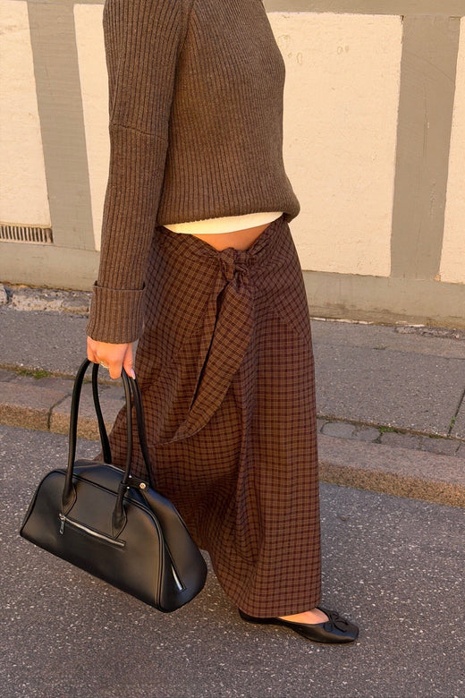 Noella - N-Mitty Skirt 16360002 - 1499 - Devana Brown Check Nederdele 